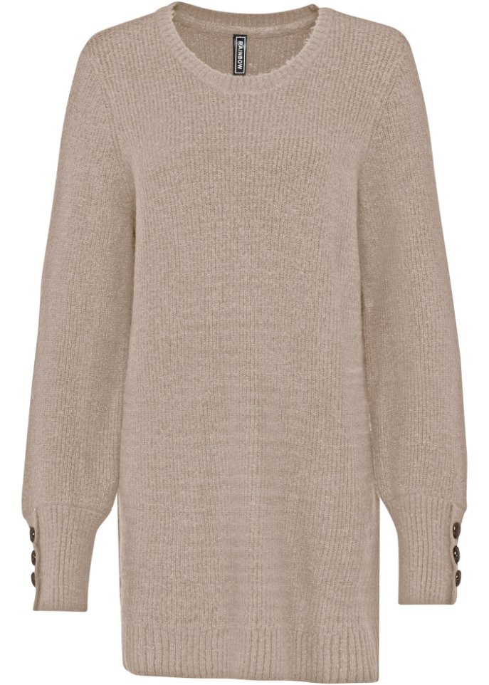 Longpullover mit Knöpfen