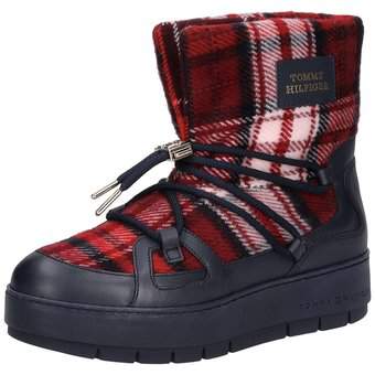 Tommy Hilfiger Tartan Snowboot in blau