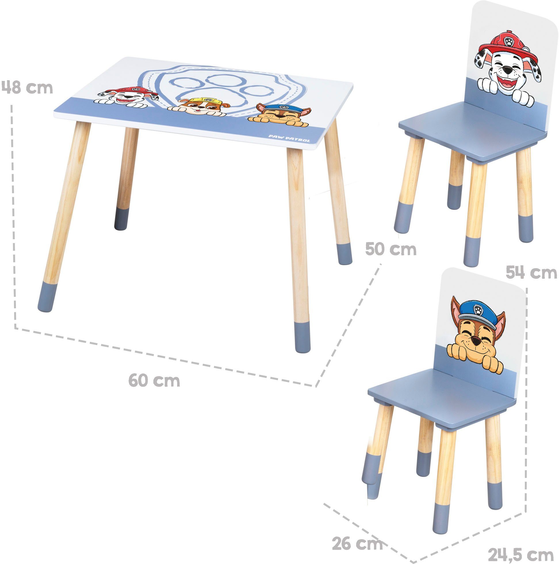 roba® Kindersitzgruppe Paw Patrol, (3-tlg)