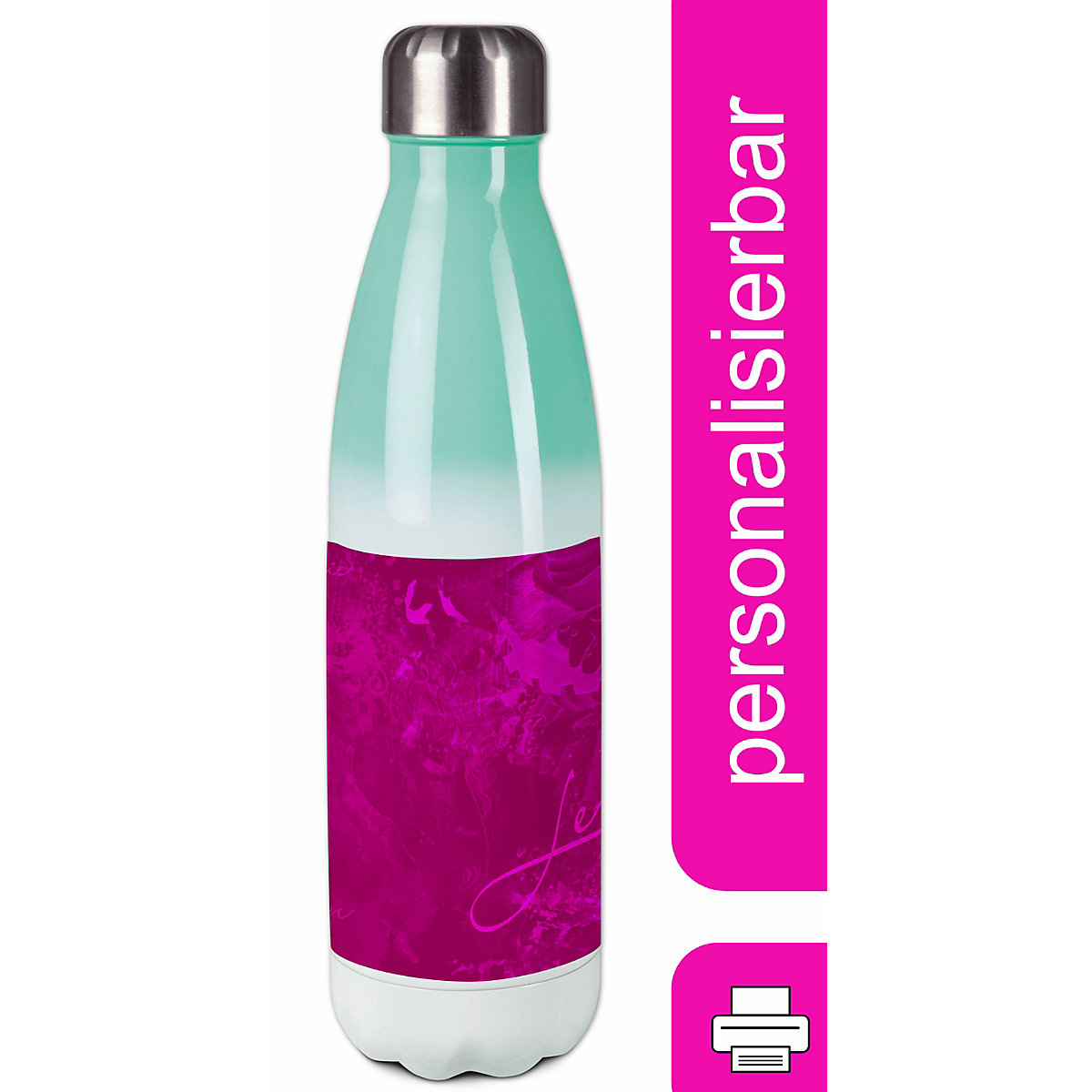 Edelstahl Kinder Thermoflasche / Trinkflasche bunt Traum Farbe brombeere Spülmaschinenfest, Auslaufsicher, Bruchfest, Doppelwandig, Für Heißgetränke geeignet, Mit Deckel, Isoliert