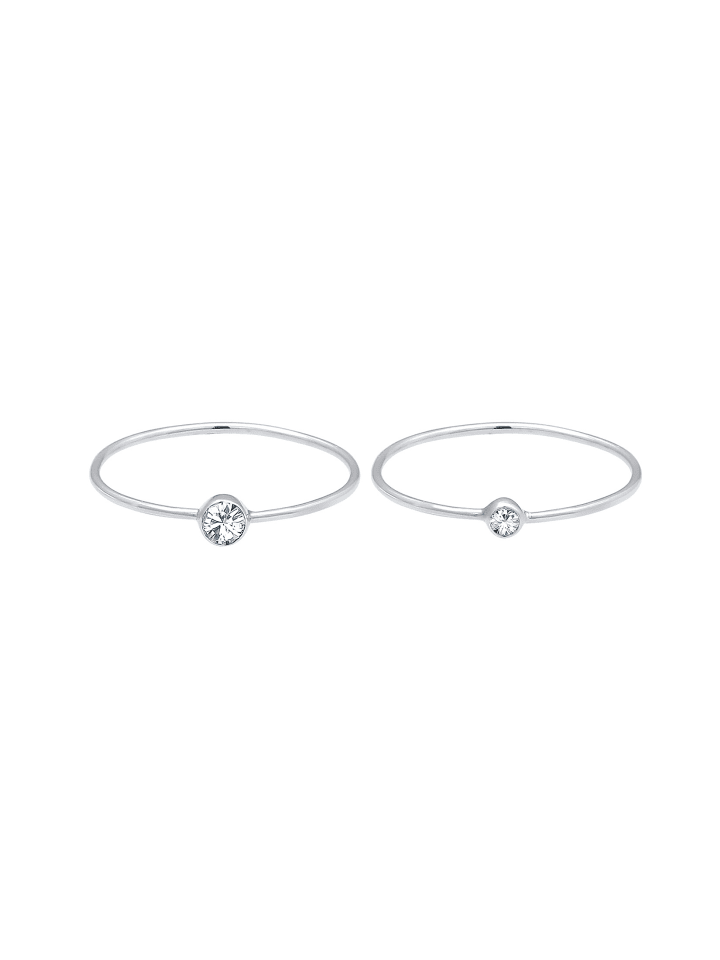 Elli Ring 925 Sterling Silber Ring Set in Silber günstig kaufen