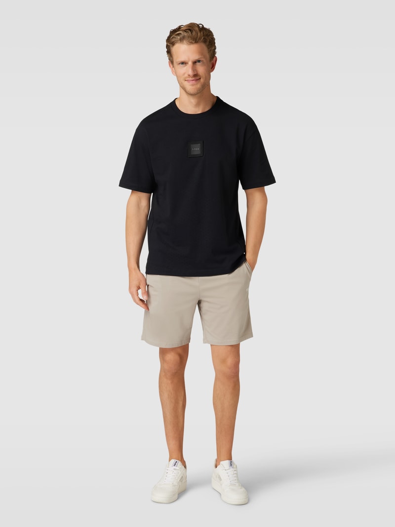 Sweatshorts mit elastischem Bund in taupe