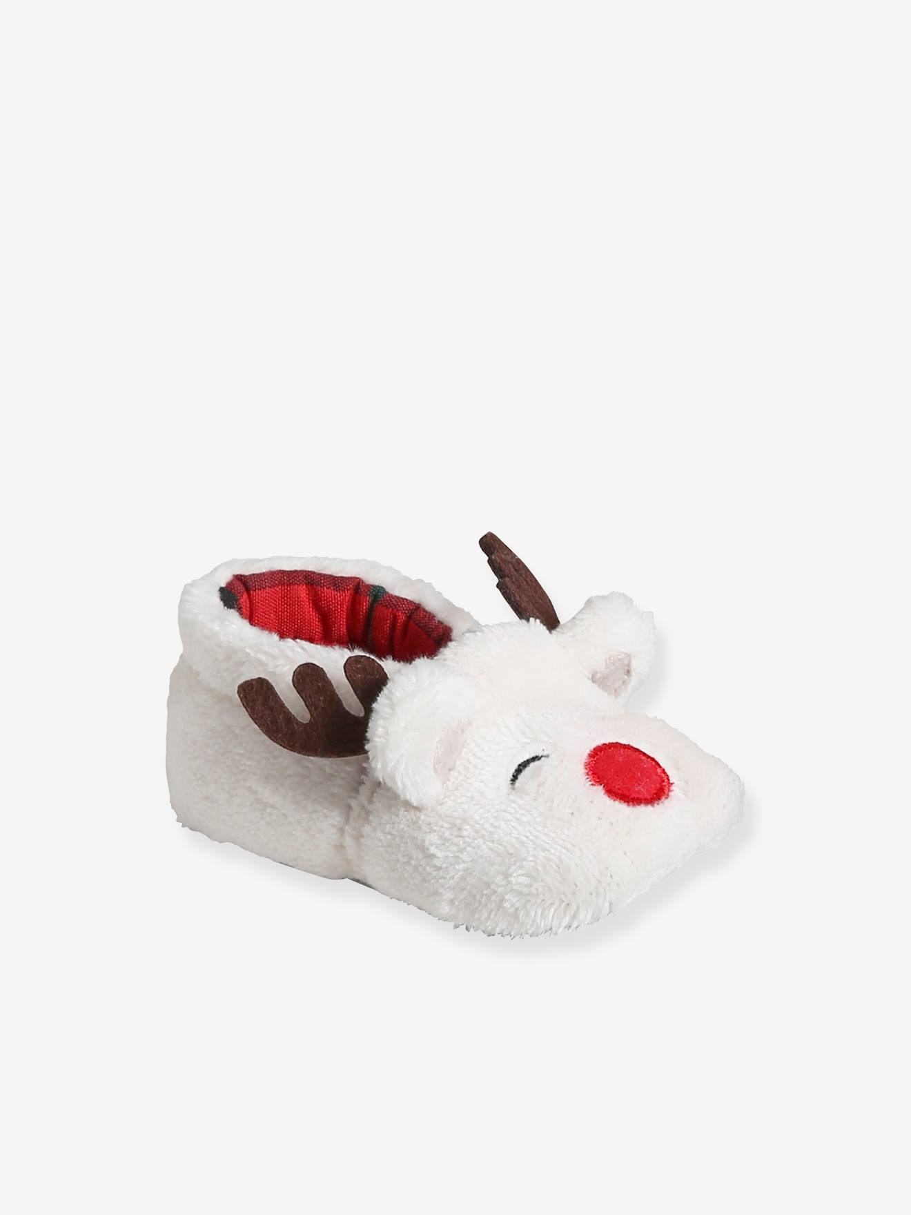 Vertbaudet Baby Krabbelschuhe, Warmfutter - wollweiß