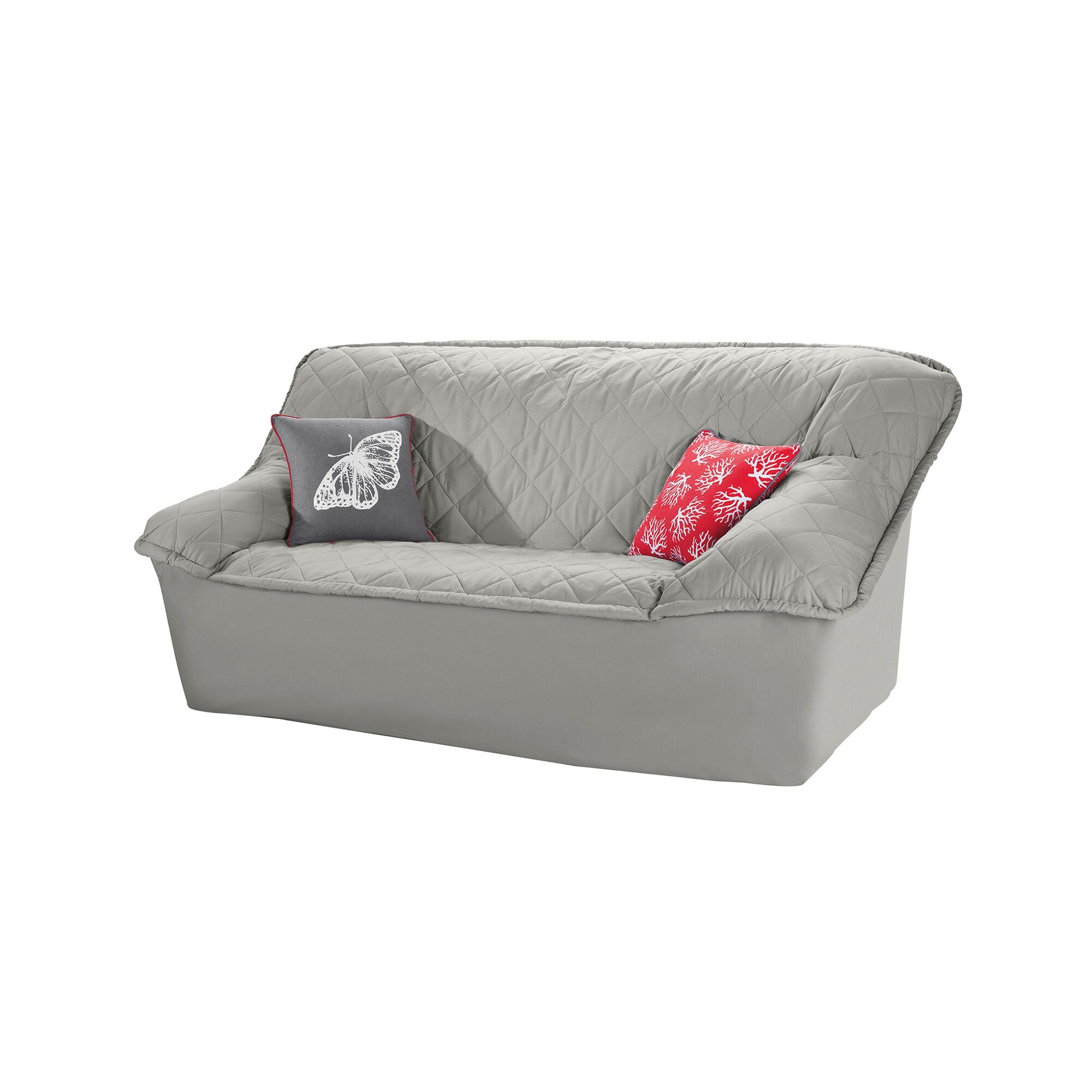 Housse bachette matelassée coton uni fauteuils canapés accoudoirs