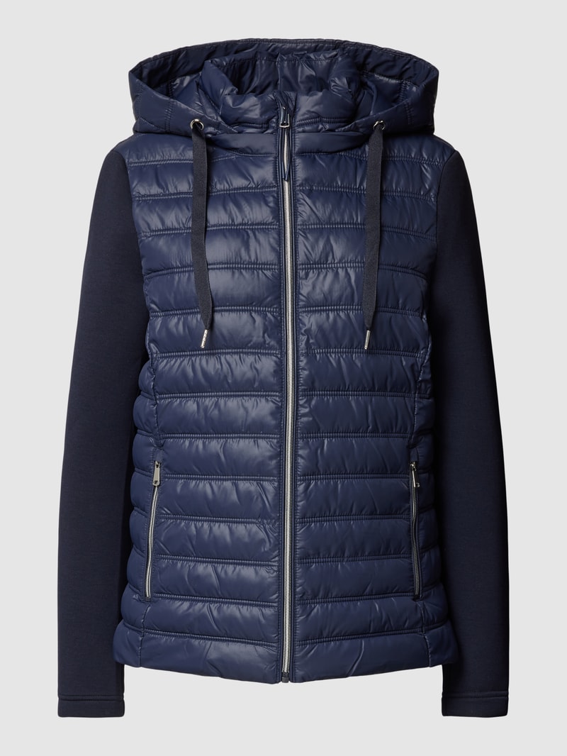Jacke mit Two-Tone-Machart in dunkelblau