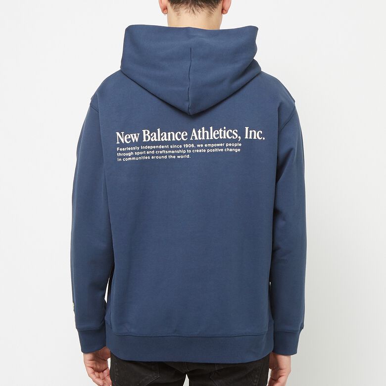 New Balance Athletics Embroidered Relaxed Hoodie nb navy