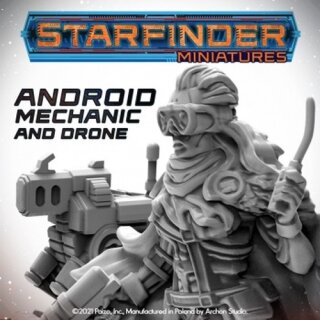 Starfinder Miniatures: Android Mechanic (with Mechanic's Drone) (EN)