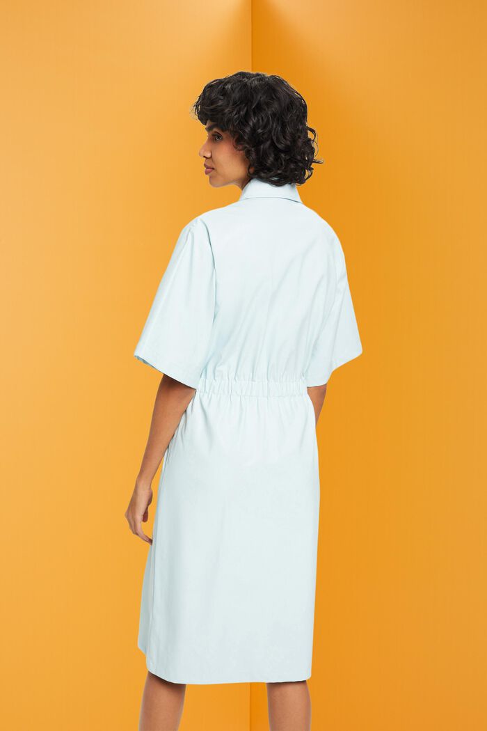 Hemdblusenkleid in Lederoptik