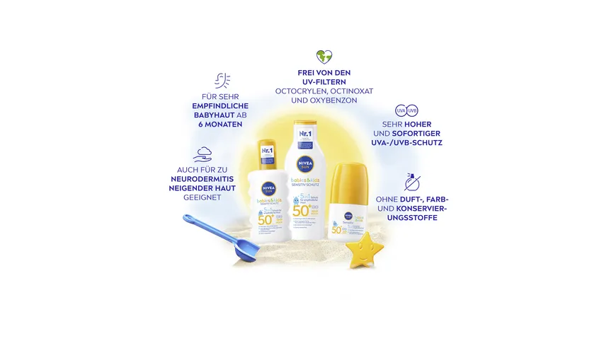 NIVEA SUN Kids sensitiv Sonnen-Roller LF50+ 50 ml