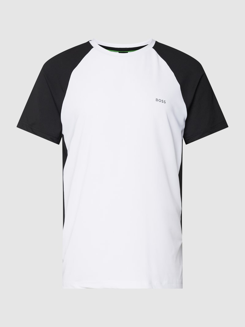 T-Shirt mit Mesh-Details Modell 'Active' in weiß