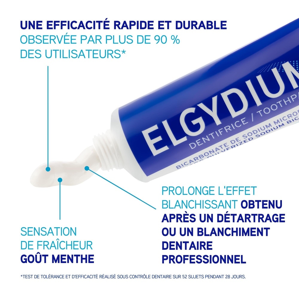 Oral Care ELGYDIUM Blancheur Tube 75ml dentifrice