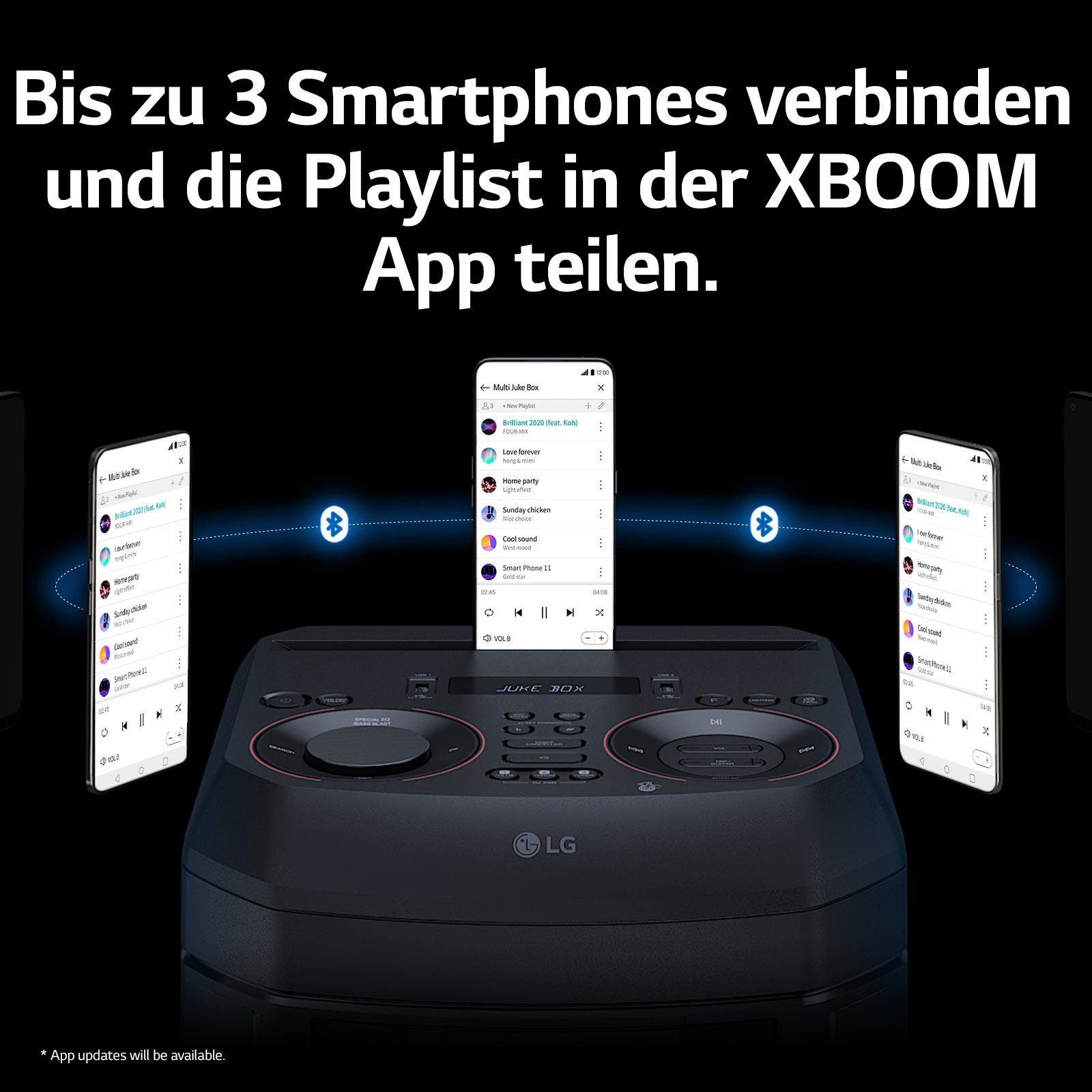 LG XBOOM RNC9 Stereo Party-Lautsprecher (Bluetooth)