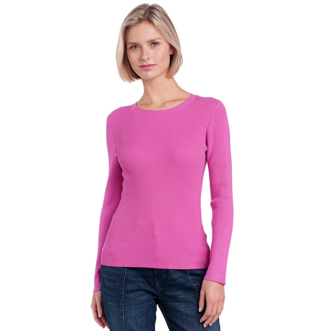 Damen Pullover aus Rippstrick
