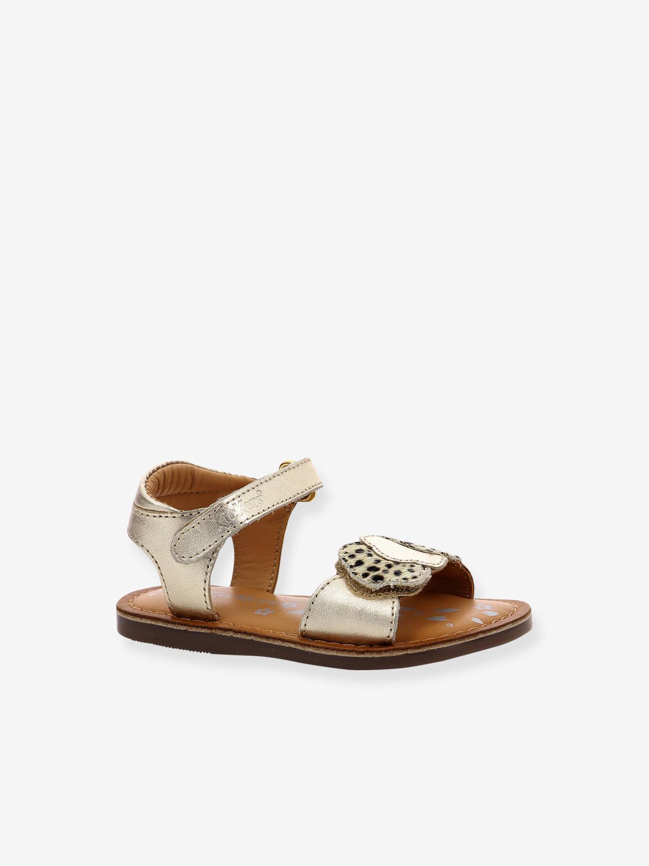 Sandales cuir enfant Dyastar KICKERS® or