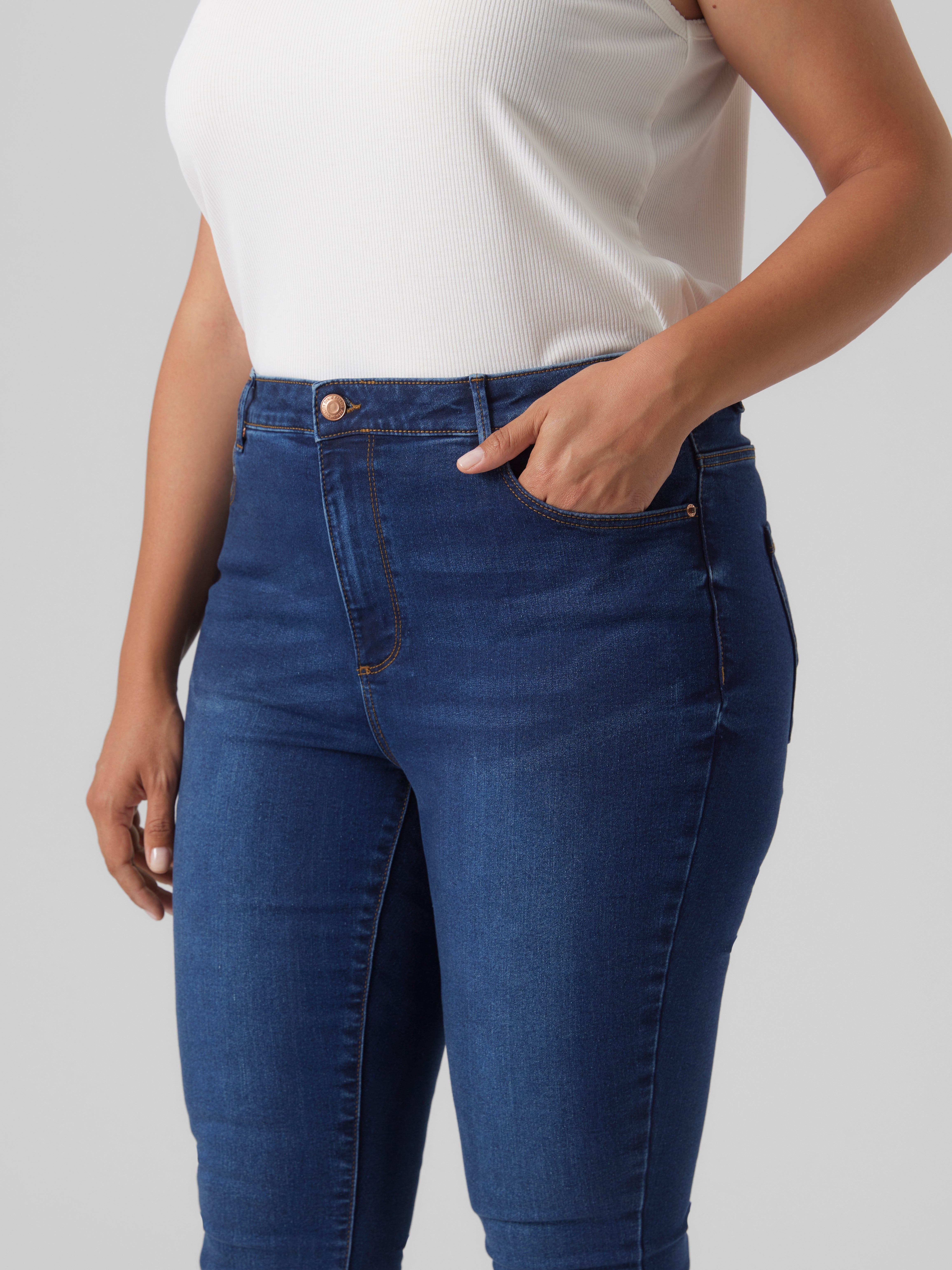 VMPHIA Hohe Taille Slim Fit Jeans