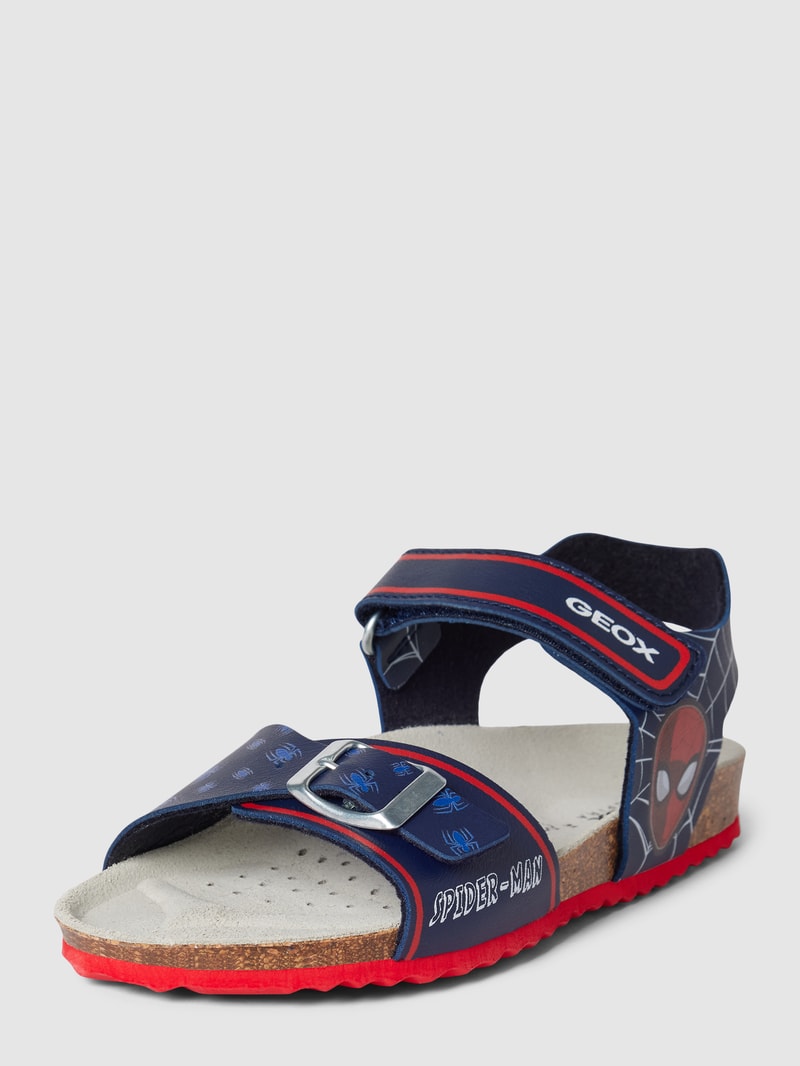 Sandalen mit Motiv-Print Modell 'GHITA' in marineblau
