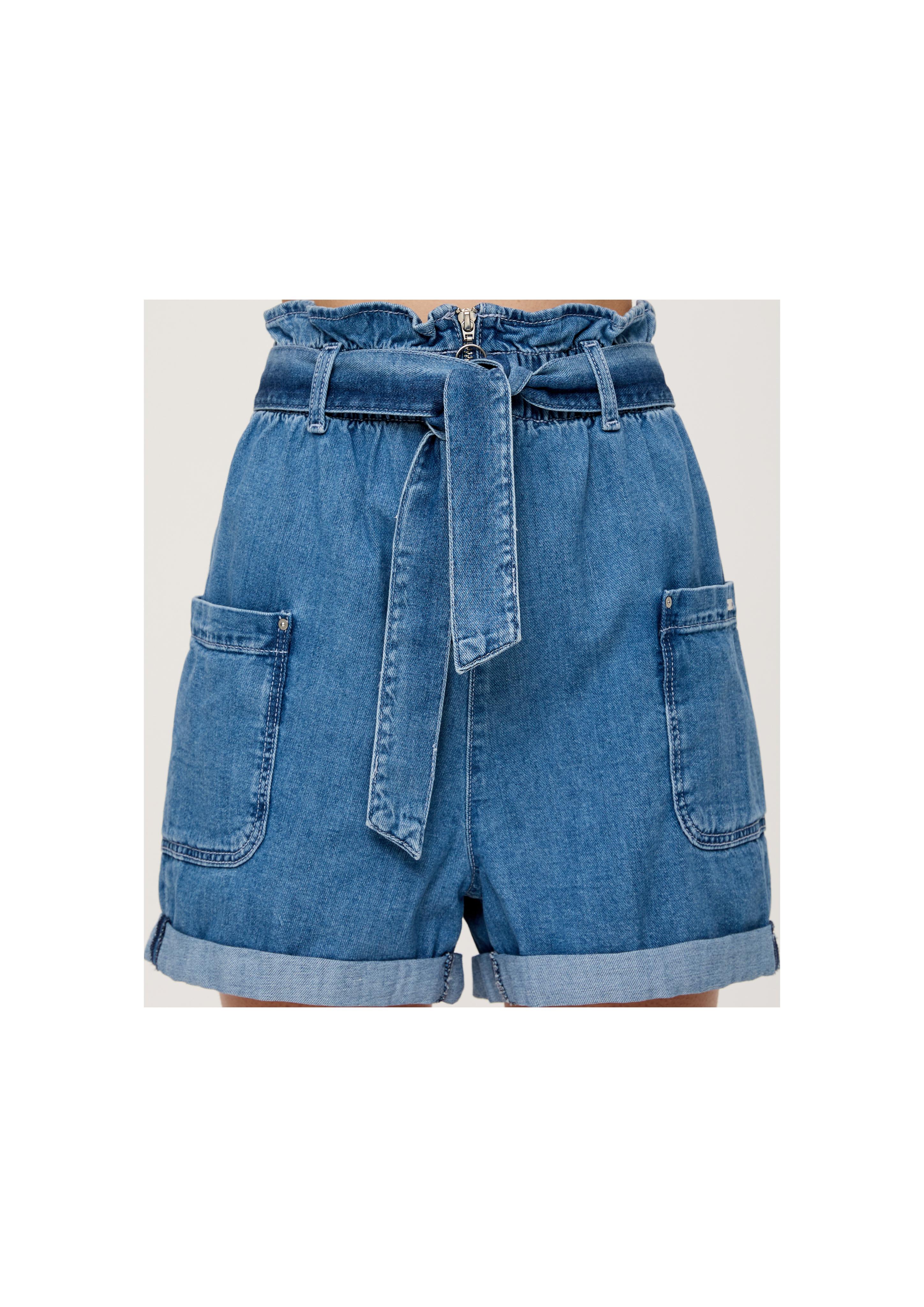 Jeans-Shorts Paper Bag / Relaxed Fit / High Rise / Semi Wide Leg  2131233-54Y2