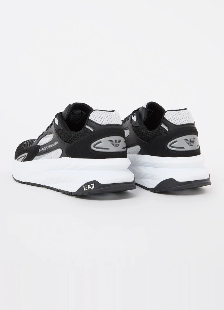 Buty Emporio Armani Cusher Sonic Mix ante z detalami z siateczki.