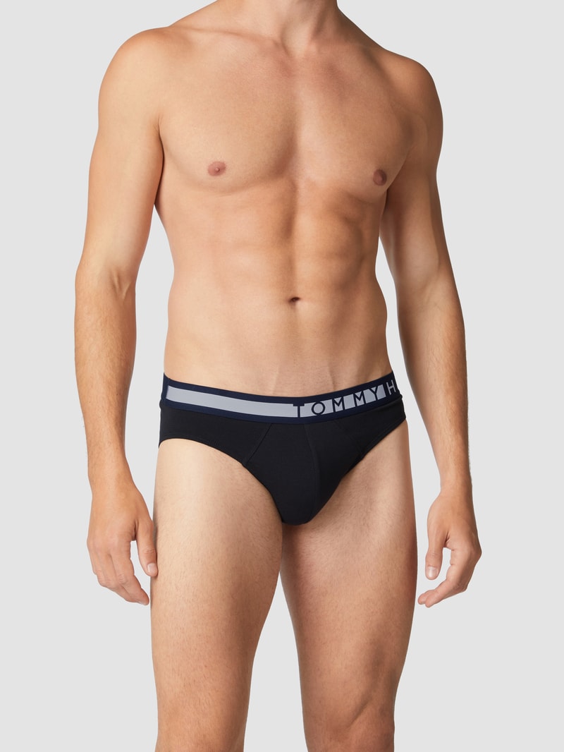 Slip mit Logo-Schriftzug in schwarz