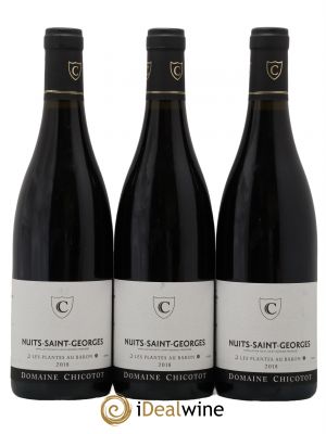 Nuits Saint-Georges Plantes au Baron Domaine Chicotot 2018 - Lot de 3 Bouteilles