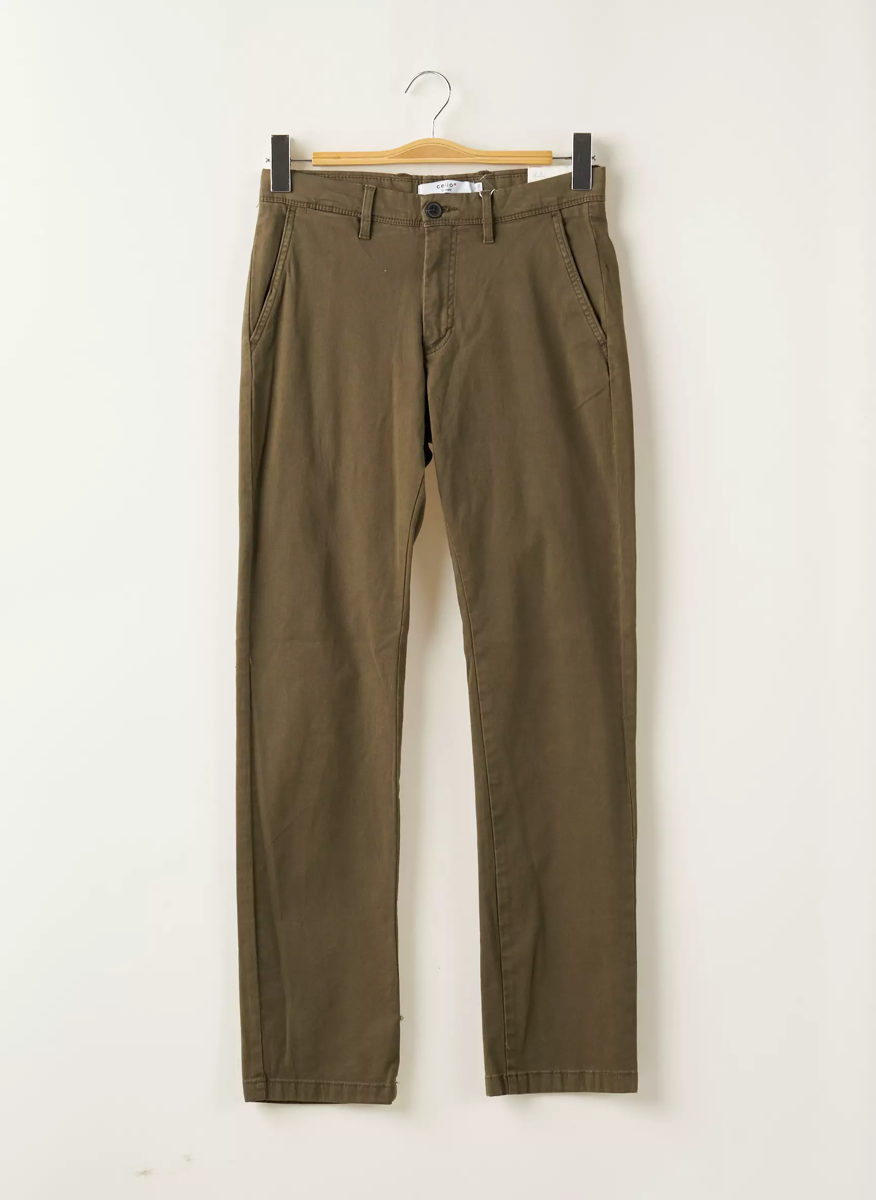 Celio Pantalons Chino Homme couleur vert