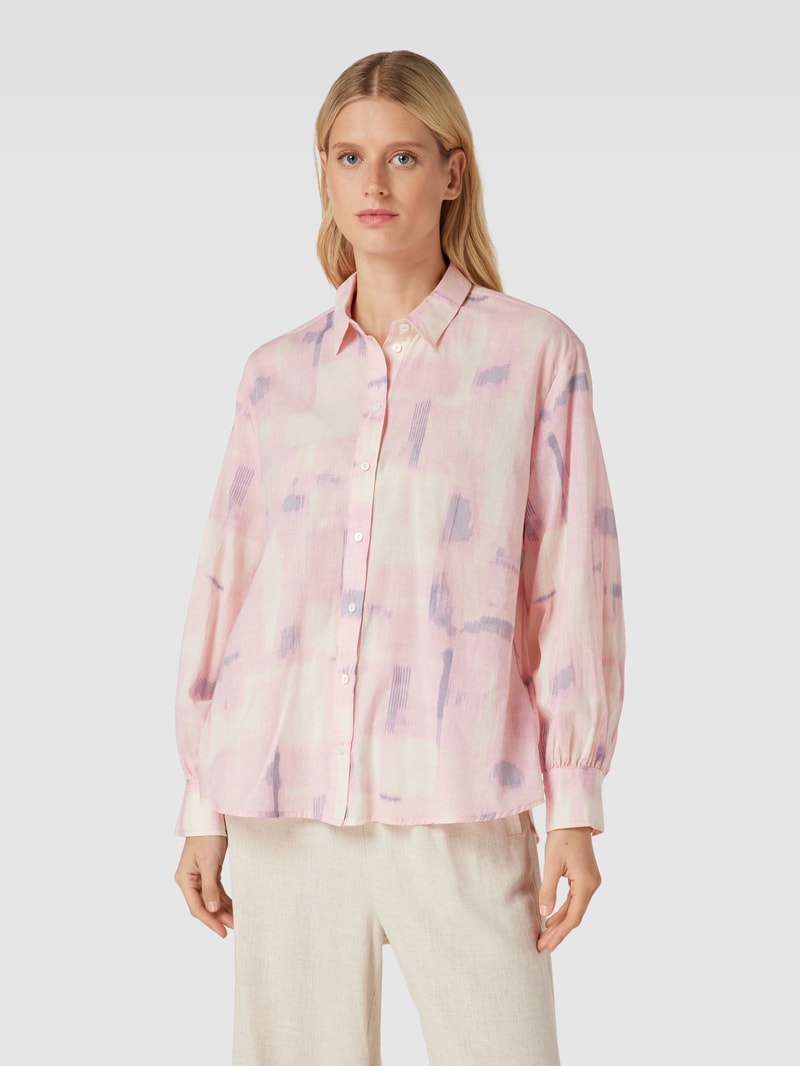 Bluse mit Allover-Muster in rosa
