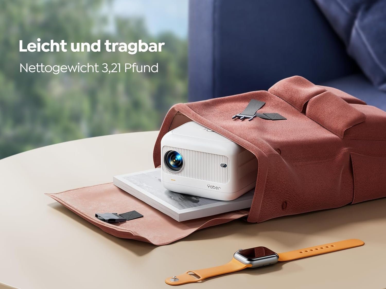 Yaber Native 1080P 5G WiFi Bluetooth mit Fernbedienung Mini-Beamer (9500 lm, 12000:1, 1920x1080 px, Maximal 200