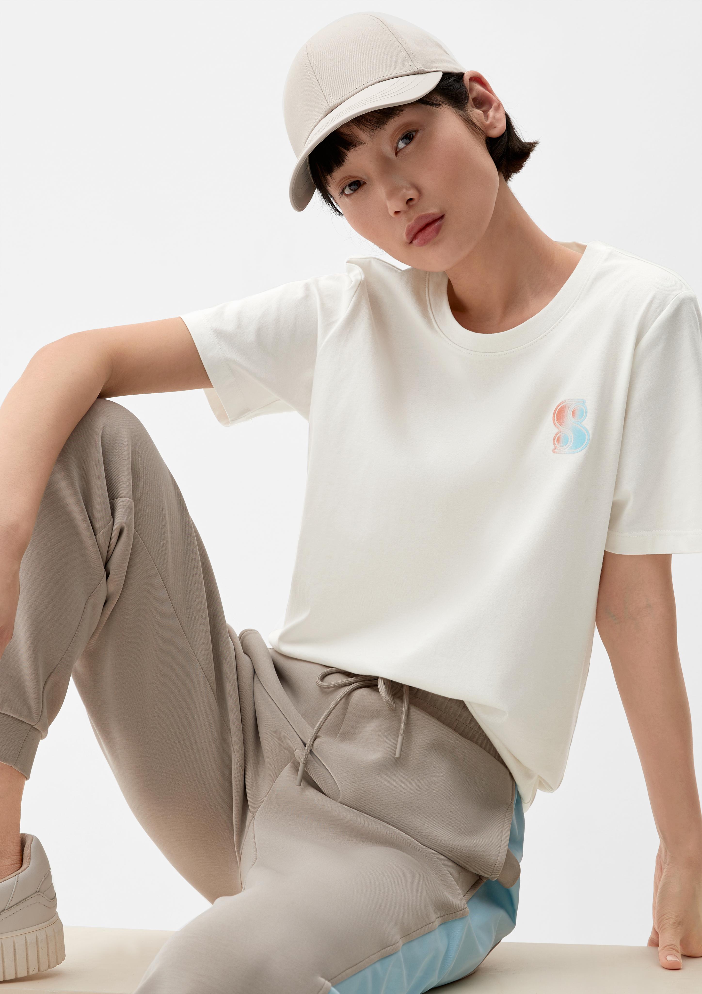 T-Shirt mit gummiertem Print  2130218-0210