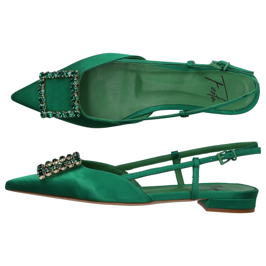 Roberto Festa - Sling-Ballerinas LAVANDA Satin - grün