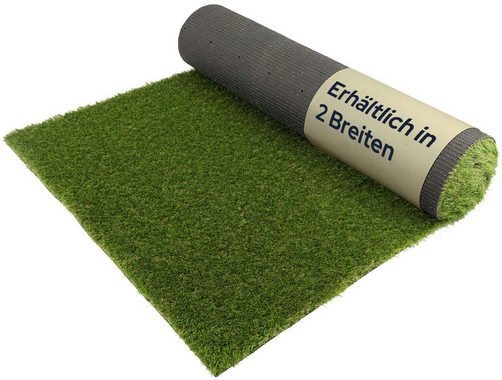 Kunstrasen JAZZ, Primaflor-Ideen in Textil, rechteckig, Höhe: 40 mm, Rasenteppich, Drainagefunktion, witterungsbeständig, strapazierfähig