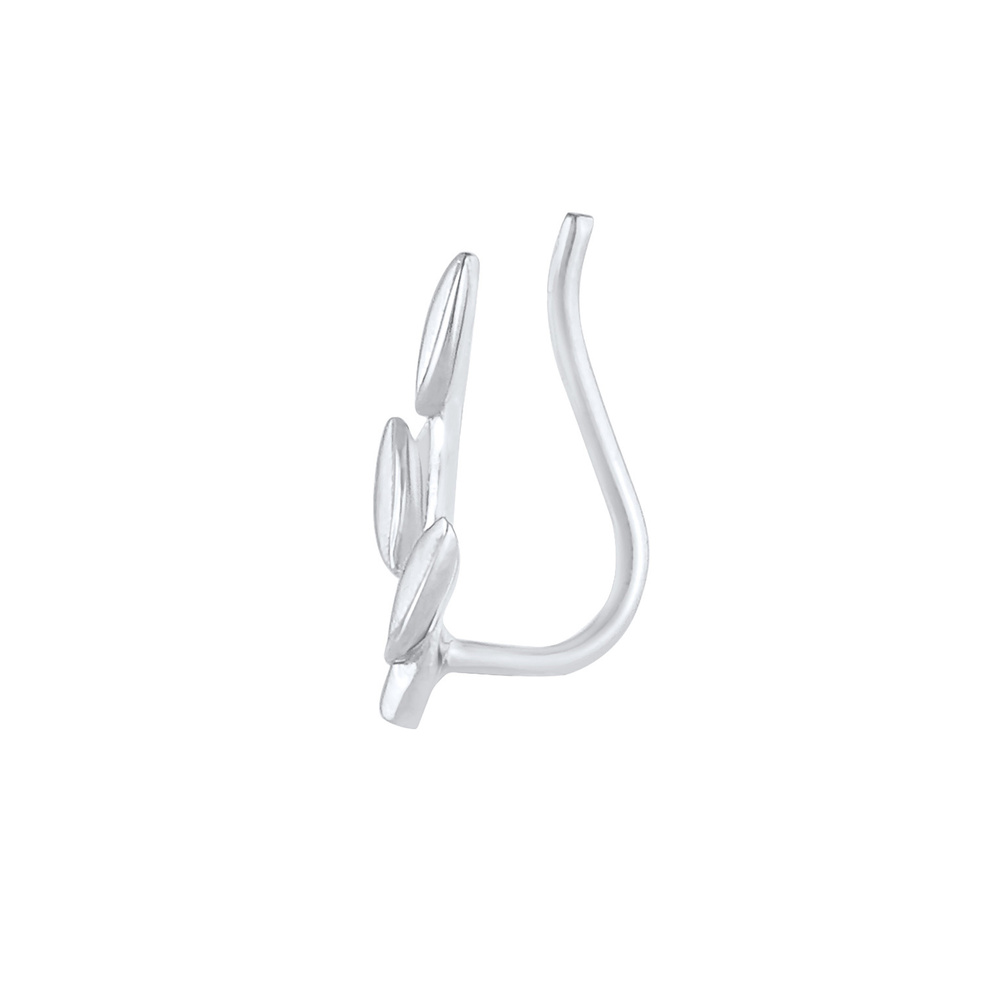 Elli Elli Boucles d'Oreilles Ear Climber pour dame feuille Look Nature et 925/1000 arg Boucles d'oreilles