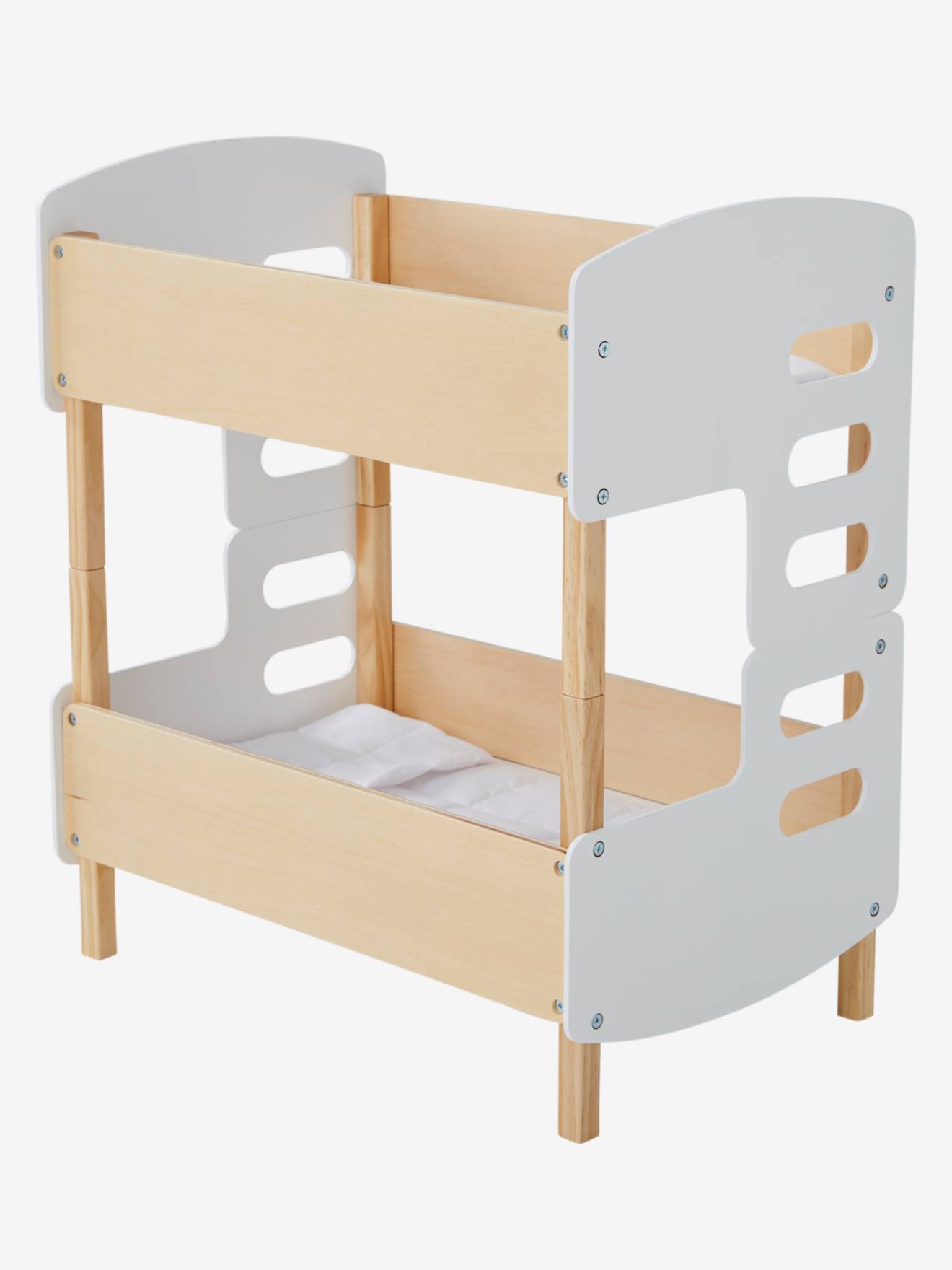 Vertbaudet Puppen-Stockbett PETITE MAISON Holz FSC - weiß/natur