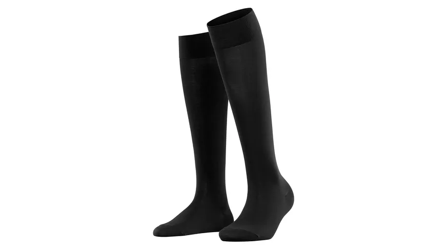 FALKE Damen Kniestrümpfe Cotton Touch black