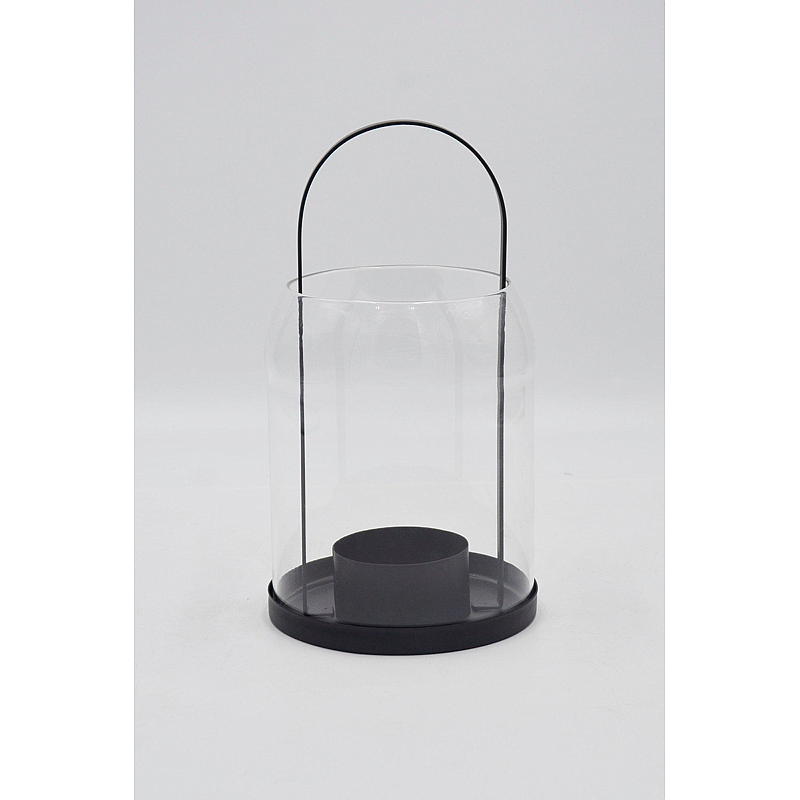 Home Lysholder Rina 12x22 cm, glass/metall