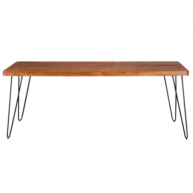 Wohnling Massivholz Sheesham Esstisch 200 x 80 x 76 cm Küchentisch Massiv