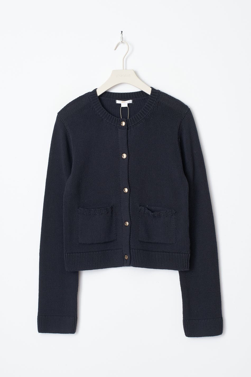 Y knitted button cardigan