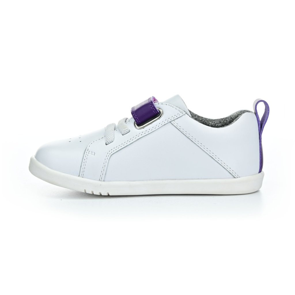 Bobux Pace Optical White-Murasaki Purple (I Walk) Barfußsneakers