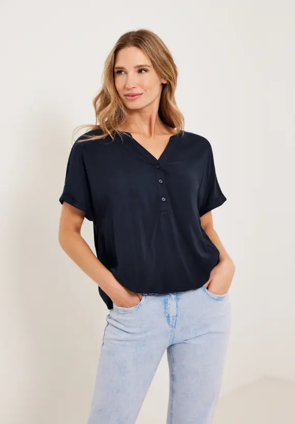 CECIL Bluse mit Elastiksaum