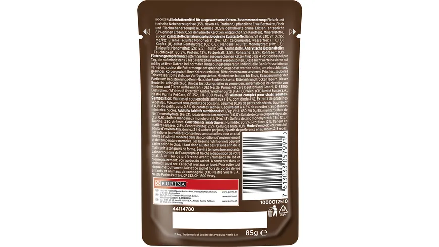 PURINA GOURMET A la Carte mit Truthahn an feiner Gemüsekomposition 85 g