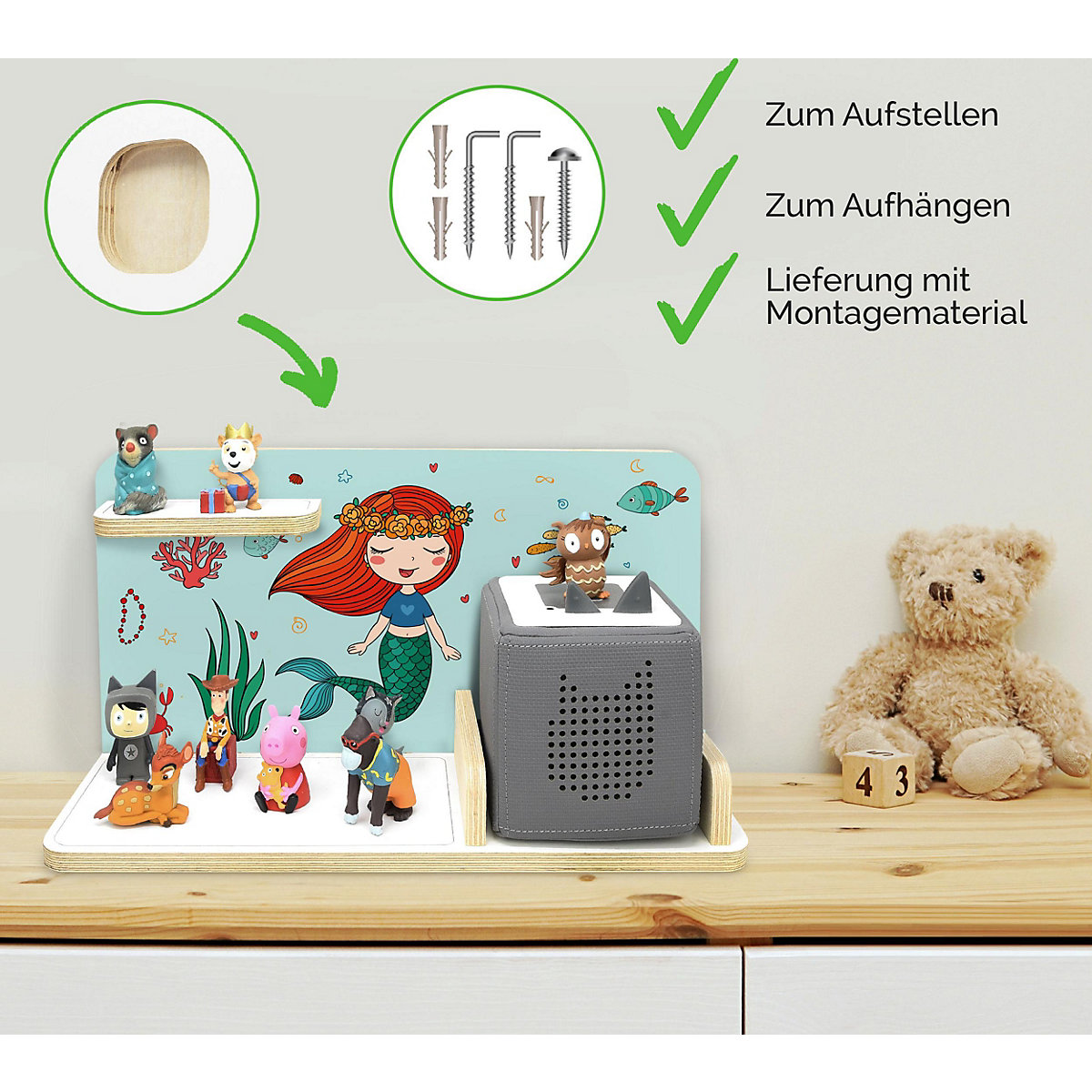 Regal für Musikbox Meermaid, klein - geeignet für Toniebox