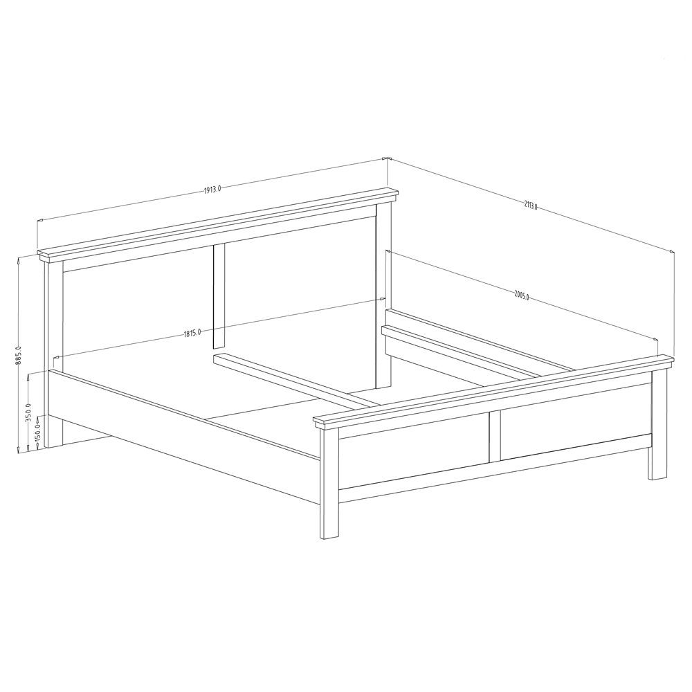 Lomadox Schlafzimmer-Set EPSOM-83, (Spar-Set, 5-St), grün Abisko Esche Nb. mit Lefkas Eiche Nb., Landhausstil