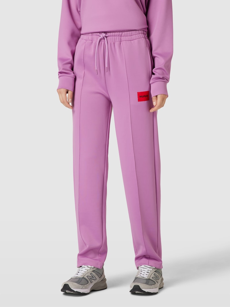 Sweatpants mit elastischem Bund in lila