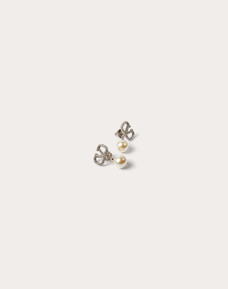 VLogo Signature Øreringe i Metal, Krystaller og Perler i Swarovski® Krystal
