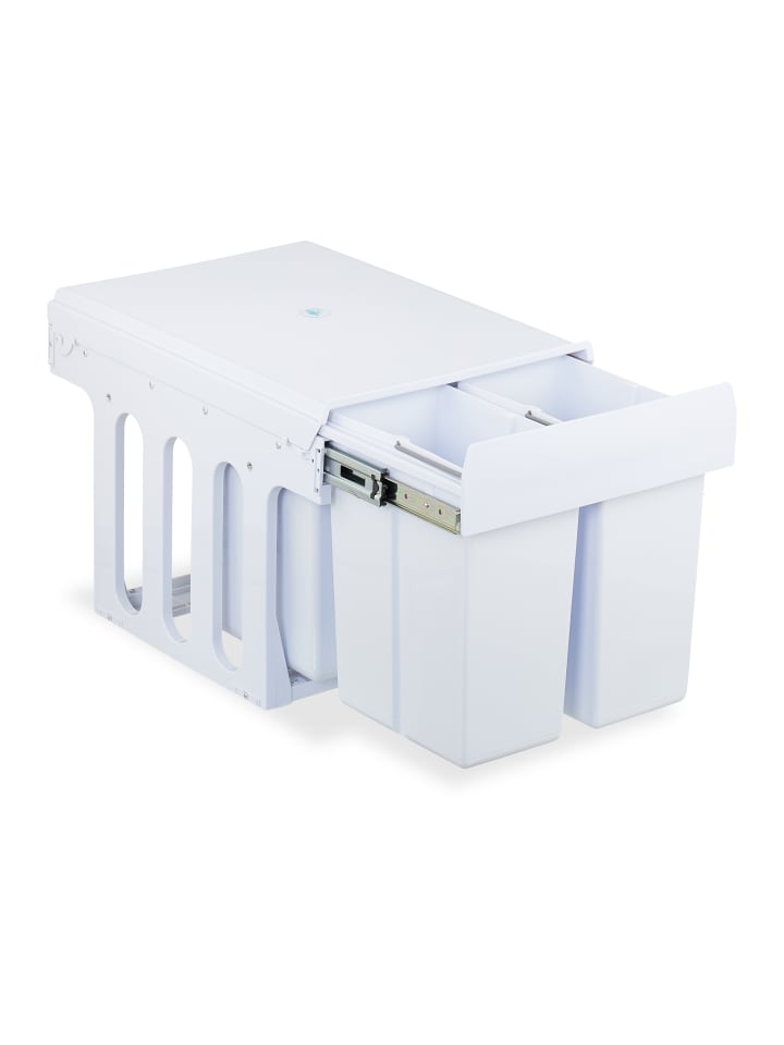 relaxdays Einbaumülleimer in Weiß -  4 x 8 L günstig kaufen onesize