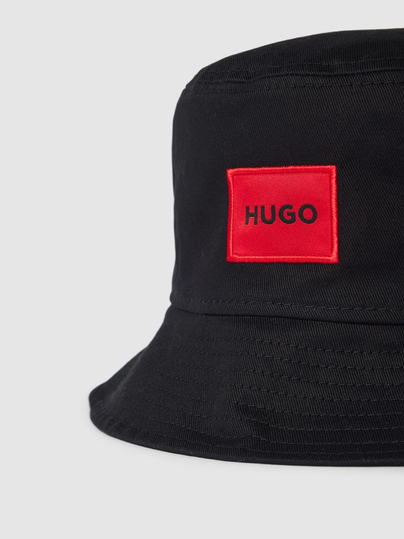 Bucket Hat aus reiner Baumwolle Modell 'Larry' in schwarz