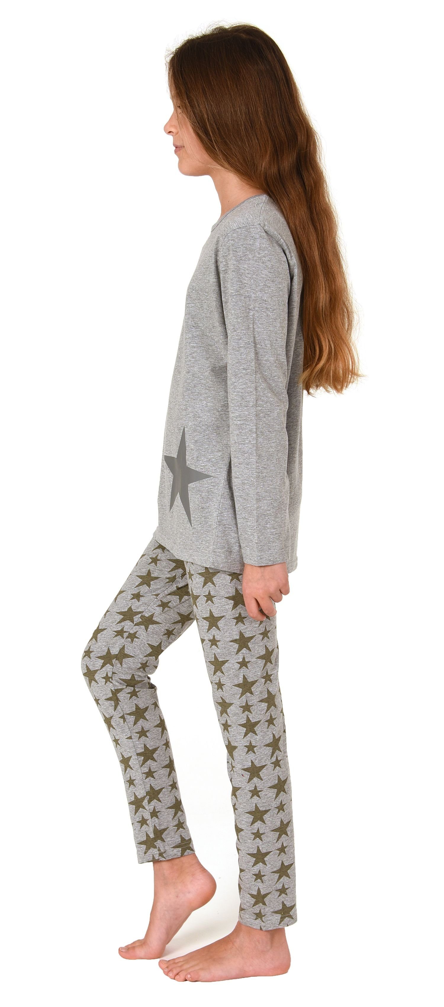 Normann Pyjama Schöner Mädchen Schlafanzug langarm Pyjama in Sterne-Optik