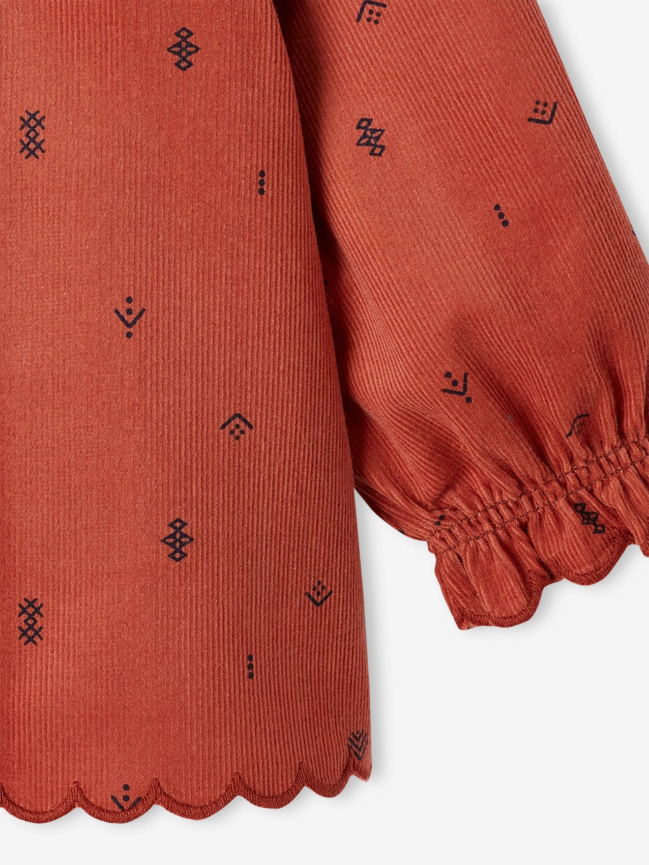 Vertbaudet Mädchen Baby Cordbluse - terrakotta farbe