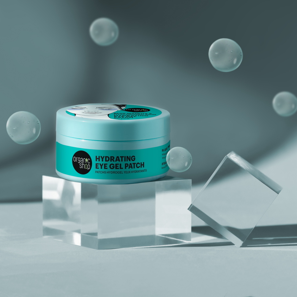 organic shop Patchs hydrogel yeux hydratants au thé matcha et acide hyaluronique 60 patchs Soin du regard