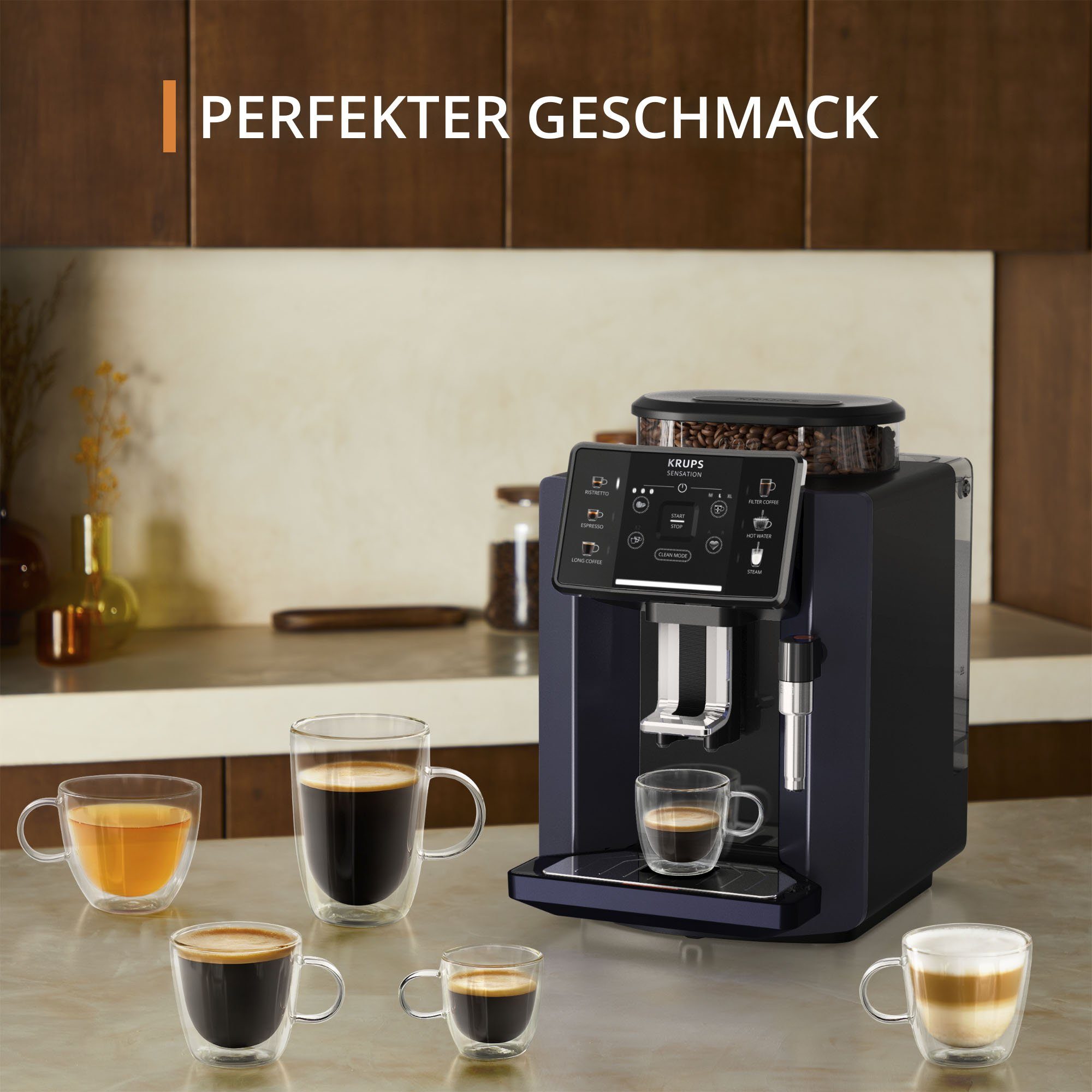 Krups Kaffeevollautomat EA910B.23 Sensation Milk Bundle, mit Krups Milchaufschäumer im Wert von UVP 79,99