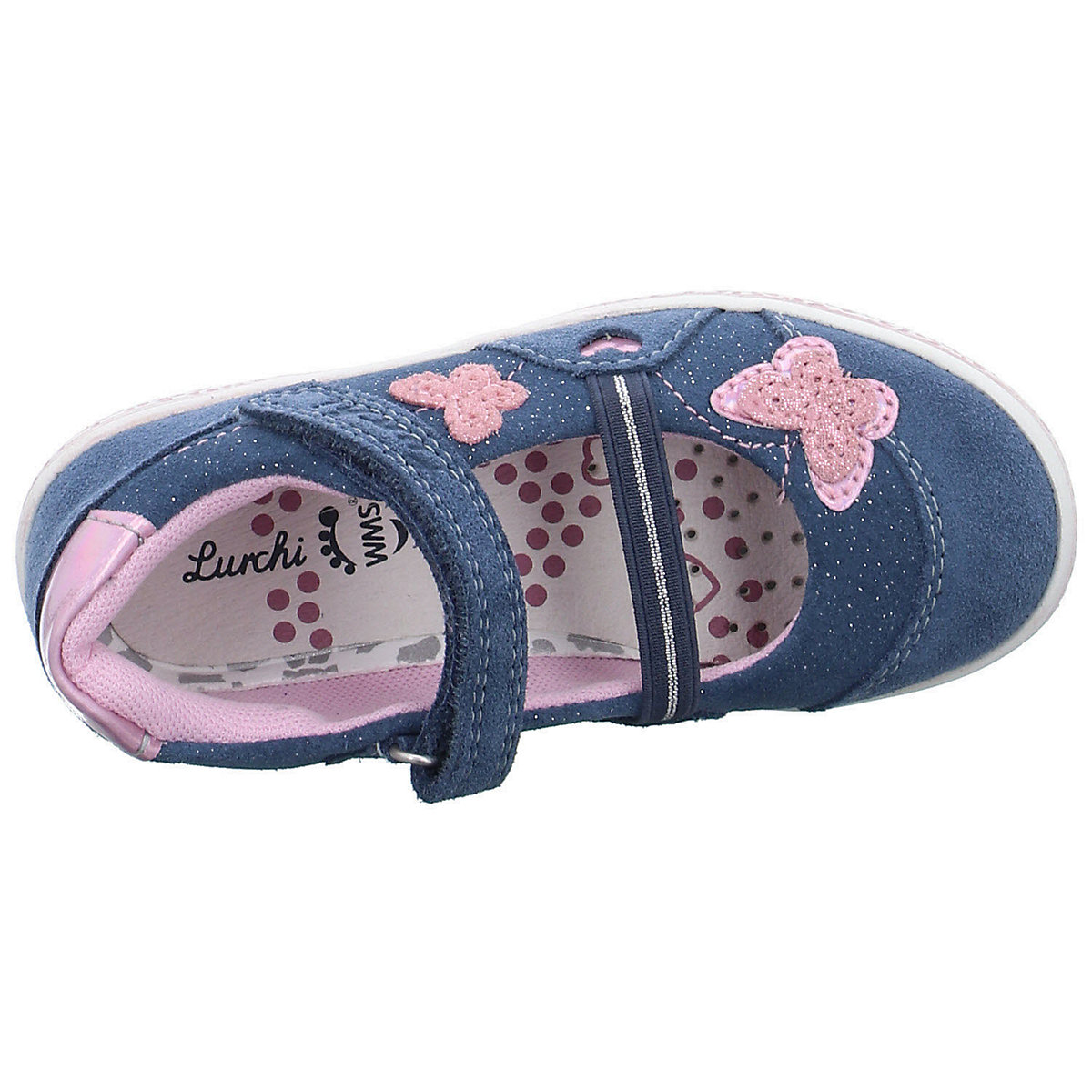 Mädchen Ballerinas Schuhe Taha Ballerina Kinderschuhe Veloursleder gemustert Ballerinas